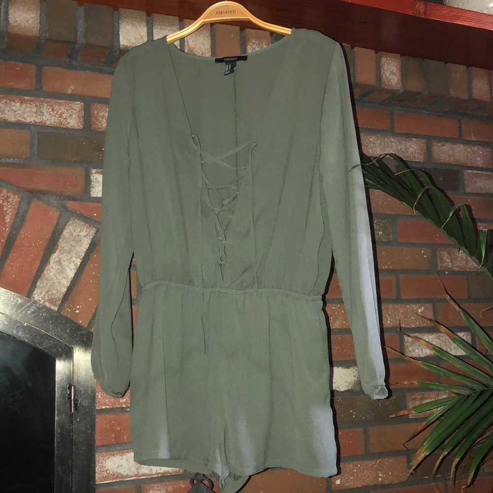 Forever21 Lace Front Romper